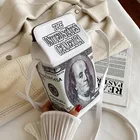 Маленькая сумка-Кроссбоди из искусственной кожи для женщин, Индивидуальная сумка-мессенджер на плечо с рисунком доллара MD0300