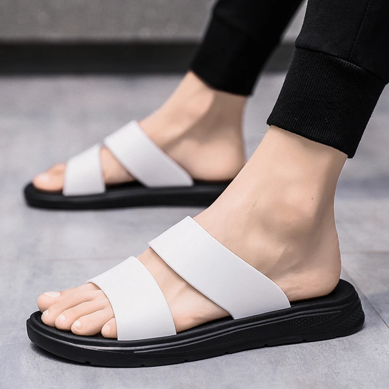 

Fashion Slippers For Men Men's Indoor Thick Bottom Non-slip New 2021 Famous Brand Summer Shoes Breathable Sandy Beach