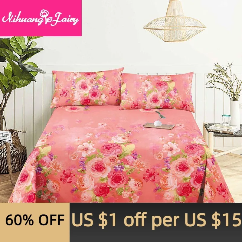 

100% cotton sheets, spring and summer cotton thickening single and double naked sleeping 1.5 dormitory four seasons