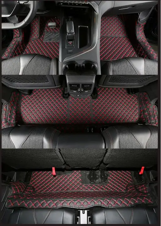 Хорошее качество! Полный комплект автомобильных ковриков для Peugeot 5008 7 мест 2022-2017