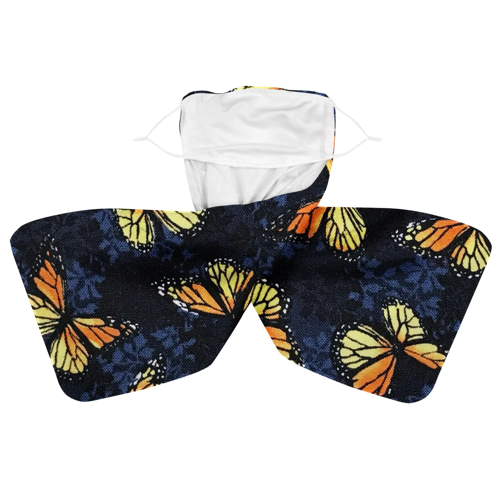 Шарф с принтом бабочки и листьев для женщин маска лица рта теплые шарфы