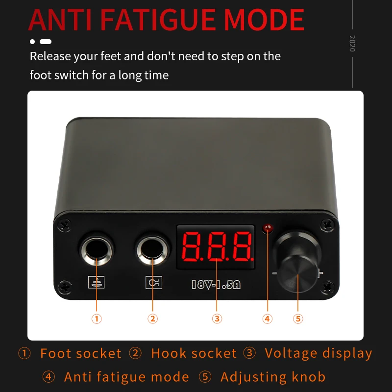 Блок питания для тату-машинки квадратный мини-блок с цифровым ЖК-дисплеем