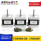 Шаговый двигатель Nema17, 42bygh 1,5 А (17HS4401), 4-проводной, 40 мм, для 3D-принтера с ЧПУ, 12 В