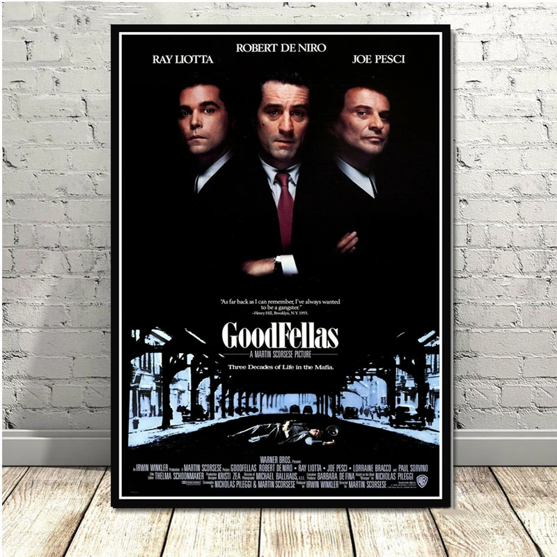 

Goodfellas Classic Gangsters Godfather AL PACINO Movie Poster Prints Art Canvas Painting Wall Pictures Living Room Home Decor