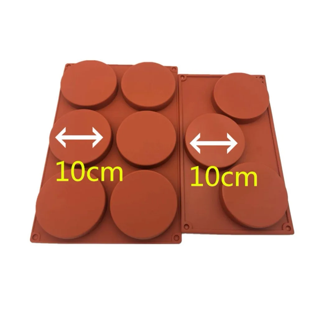 3/6 отверстия большой круглый диск конфеты силиконовые формы с постепенным