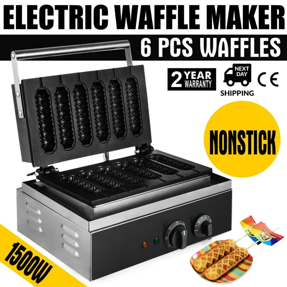 Коммерческих антипригарной Электрический Вафельные Палочки Stick Вафля в форме
