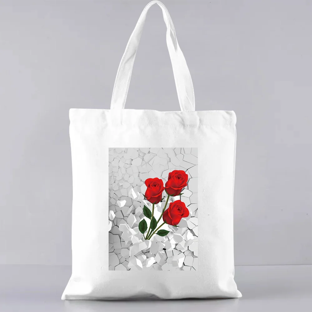 

Reusable Shopping Bag Handbag Shopper with Print Shoppers Large Bags for Women Hand Bags with Handle Women's Beach BagSpecial