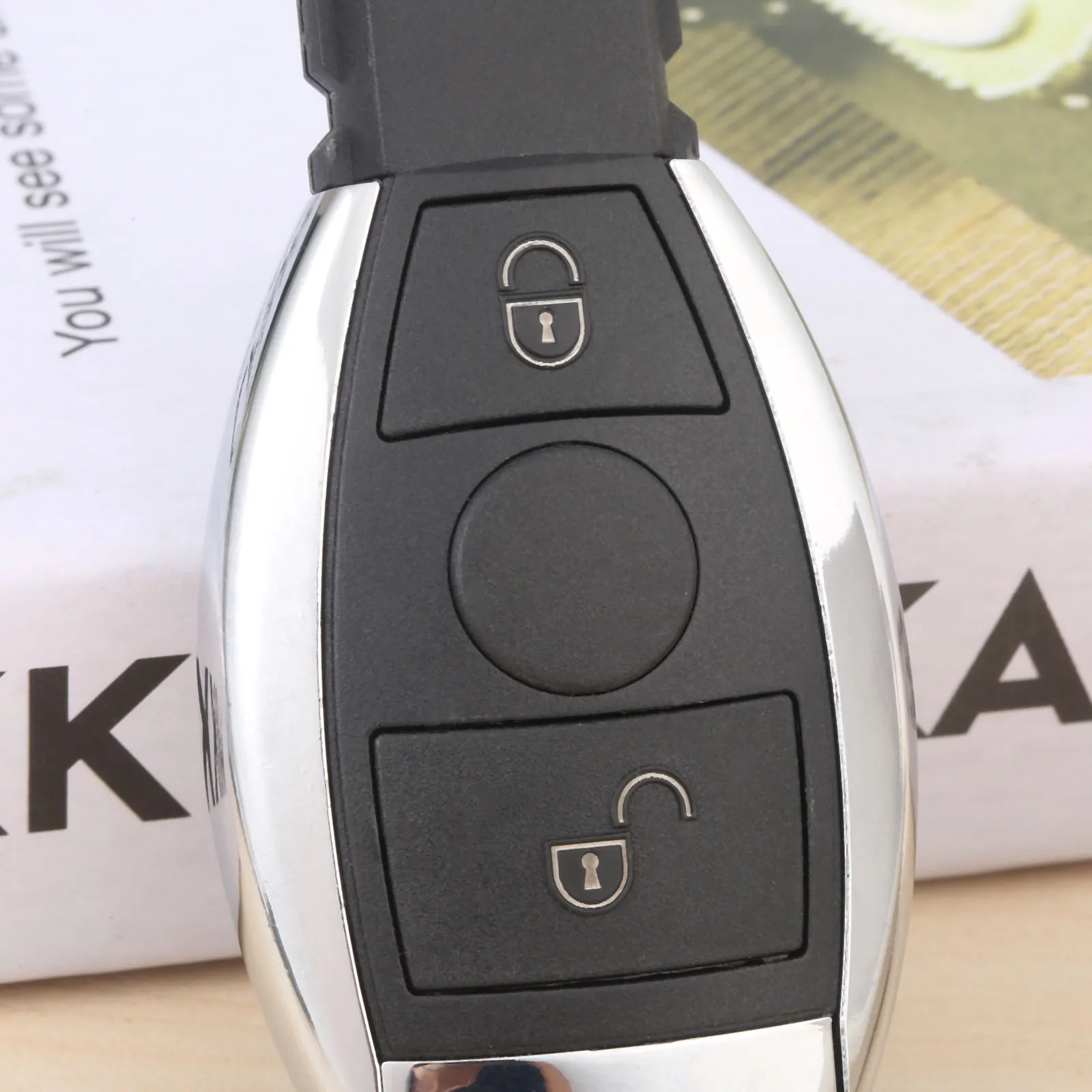 Замена Smart Remote Key 2 кнопки 433 МГц BGA чип лезвие для 2000 2017 Mercedes Benz A E S G CLK SLK ML