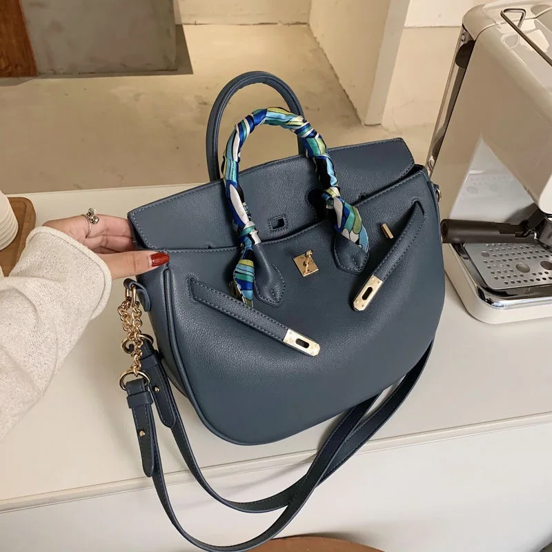 

Spring New Women's High-level Big Bag Trendy Fashion Messenger Bag Woman Wild Ins Shoulder Bag Simple Handbag Platinum Bag
