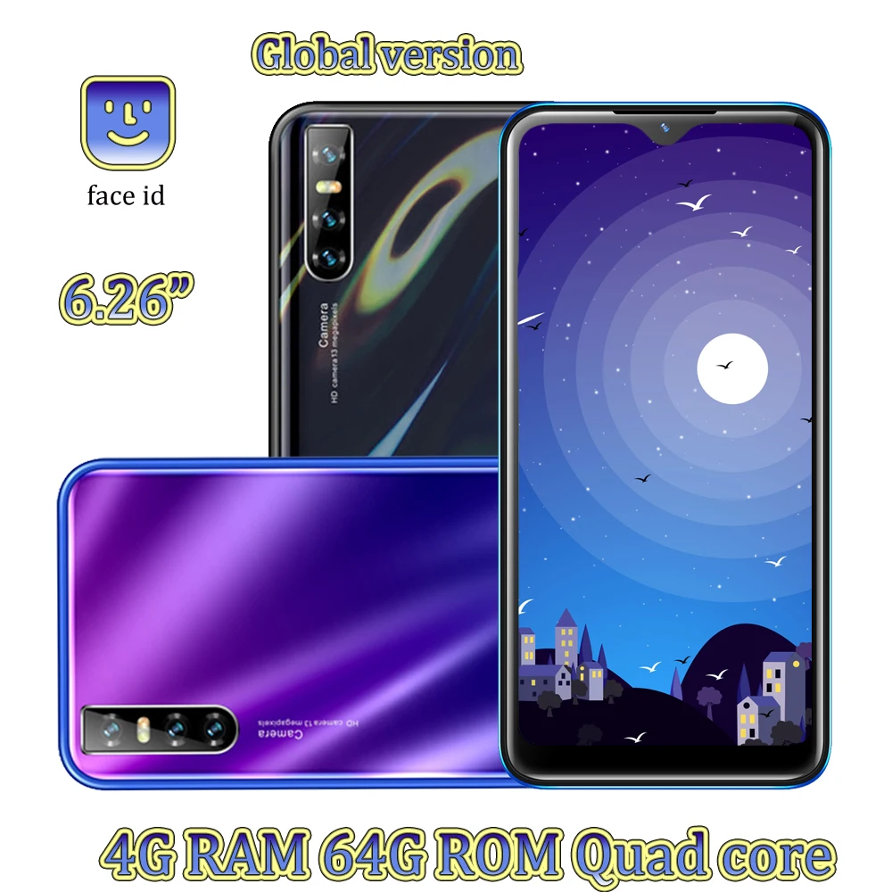 Смартфон глобальная версия 9t Pro 4 + 64 ГБ Android 13 МП ядра 2sim 6 26 дюйма|Смартфоны| |