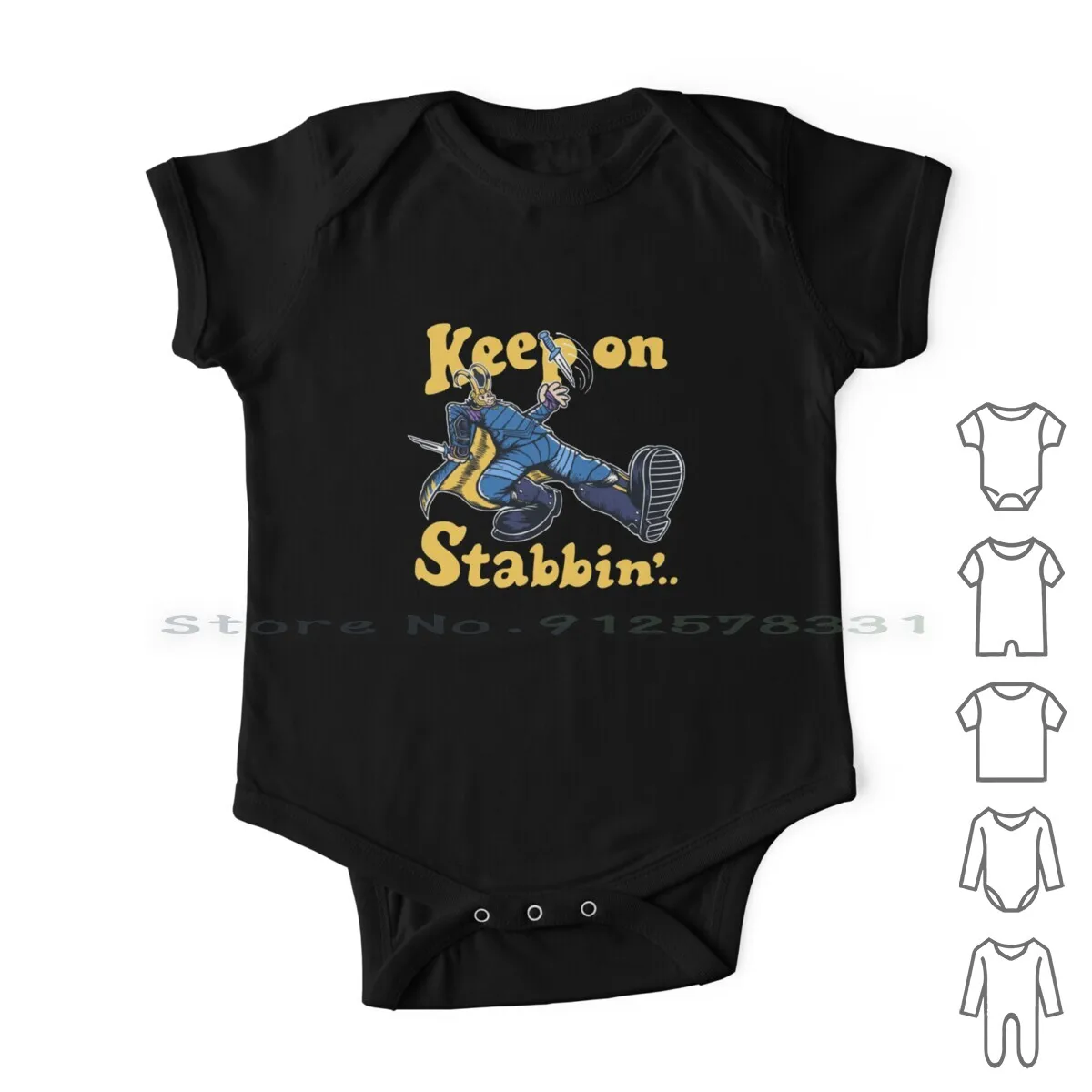 

Комбинезон для новорожденных, хлопковый, с надписью Keep On Stabbin
