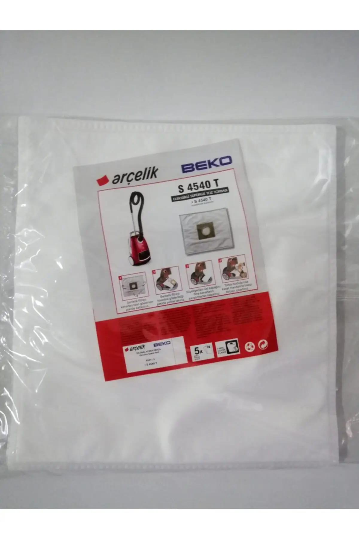 

MHK Parts S 4540 T Vacuum Cleaner Dust Bag Cloth 5 Pcs