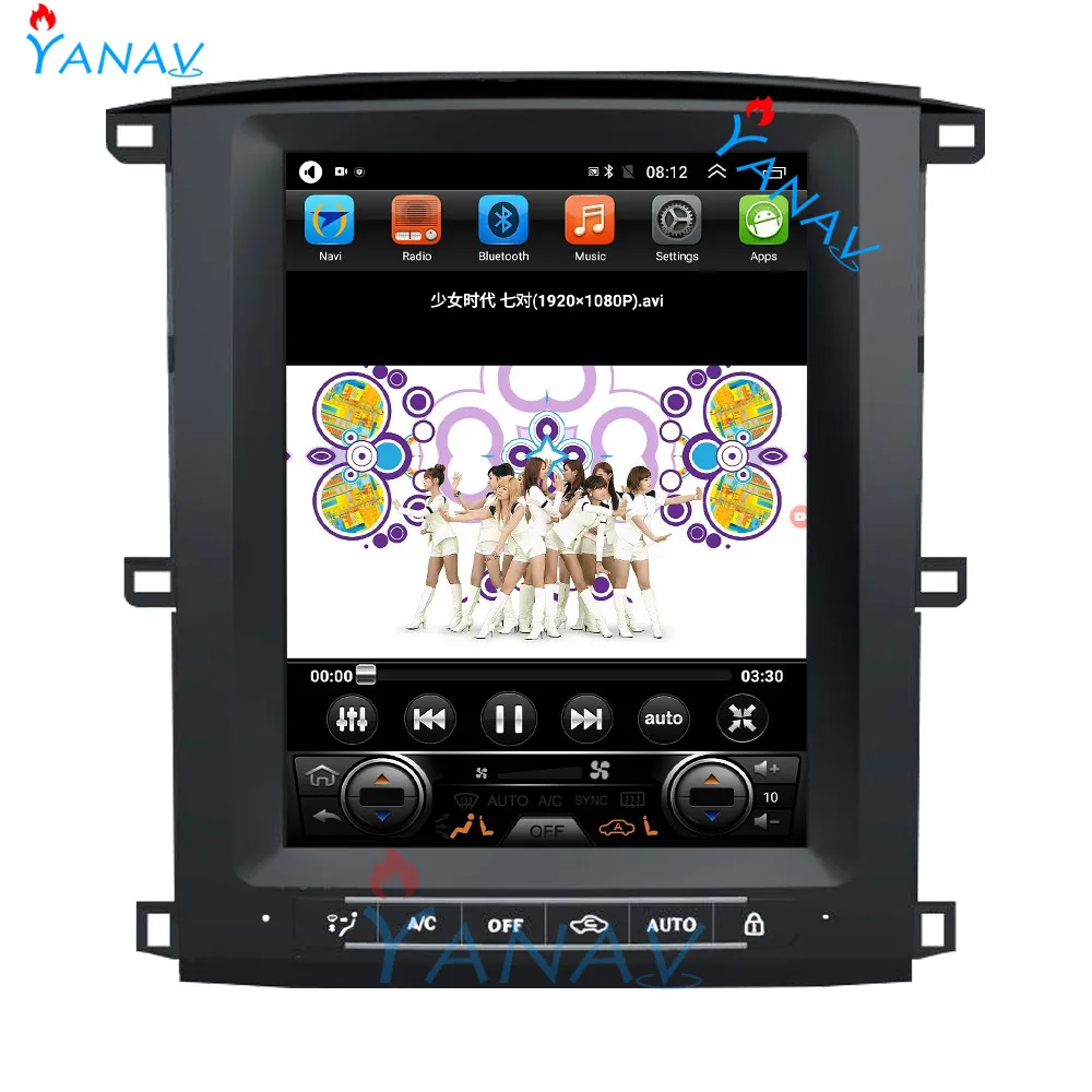 

Автомобильная стереосистема с GPS-навигацией для TOYOTA LAND CRUISER LC100 2002-2007, автомобильная аудиосистема, мультимедийный видеопроигрыватель с верт...