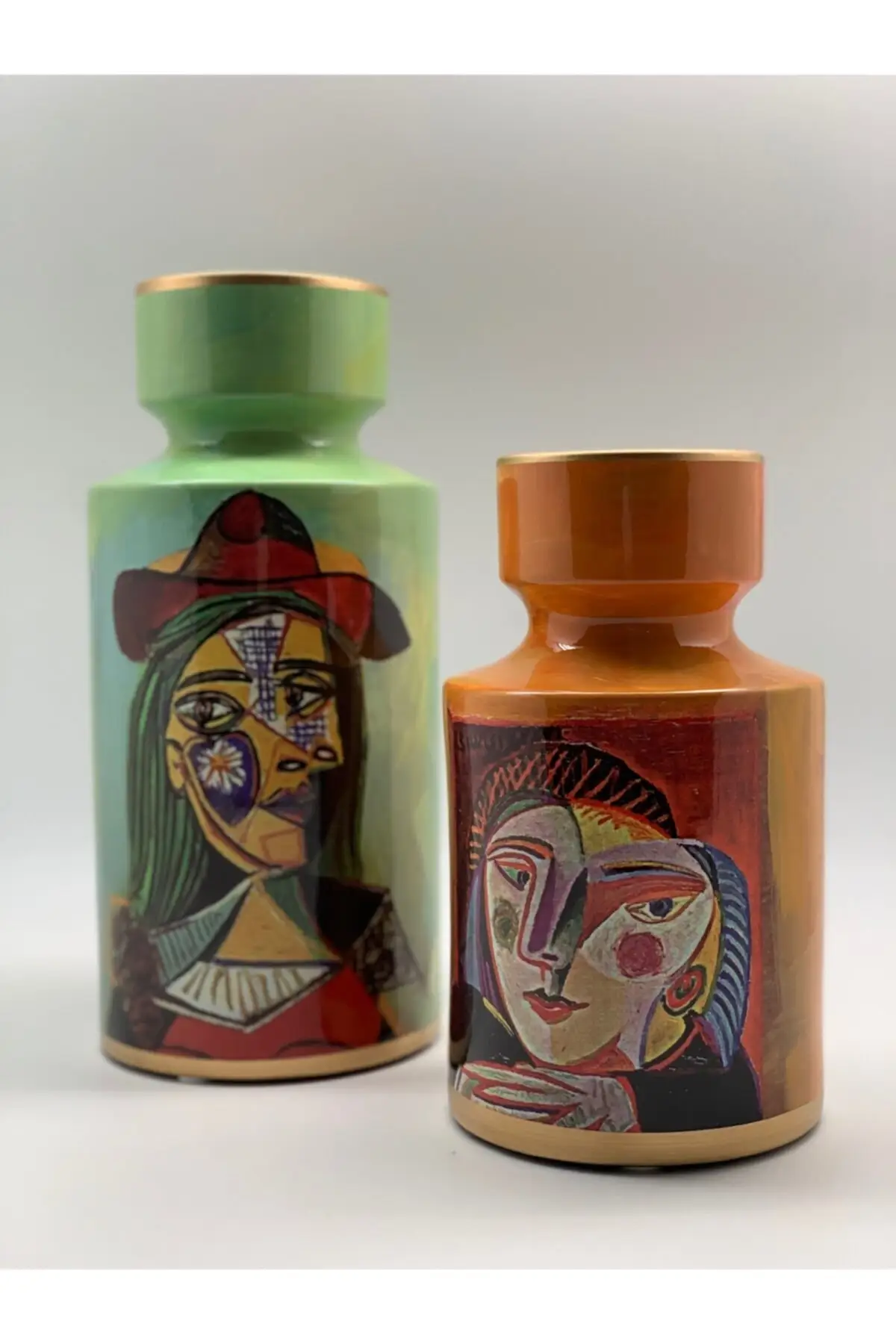 

Dia Moore Studio Picasso Porcelain Vase Set of 2