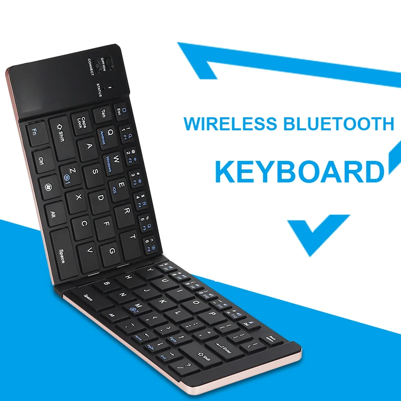 

Basix Keyboard Bluetooth Wireless Keyboard Folding Keyboards Bluetooth3.0 Keyboards for Windows Android IOS Tablet Keypad