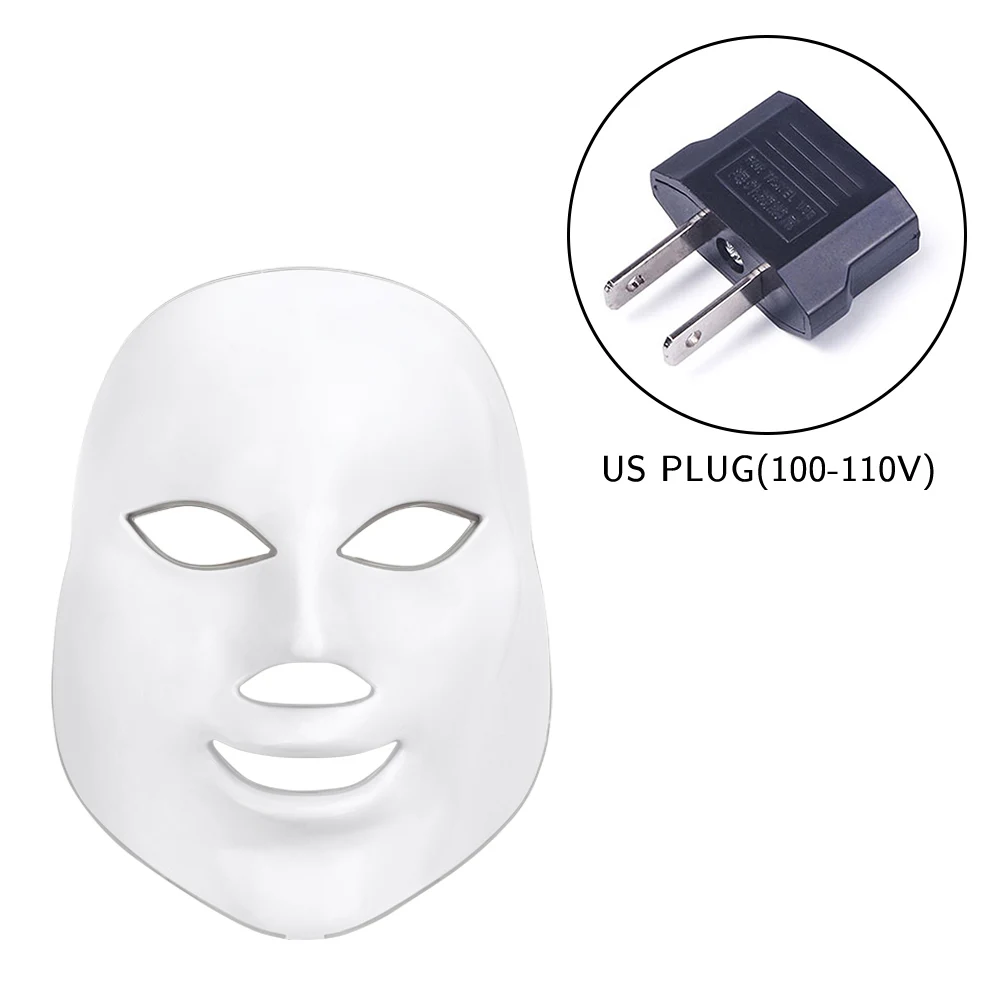 US Plug no box Deciniee 7 цветов светодиодный для лица, маска для лица Устройство для приготовления маски Фотон терапия легкий омоложение кожи лица PDT уход за кожей красота маска - Цвет: US Plug no box