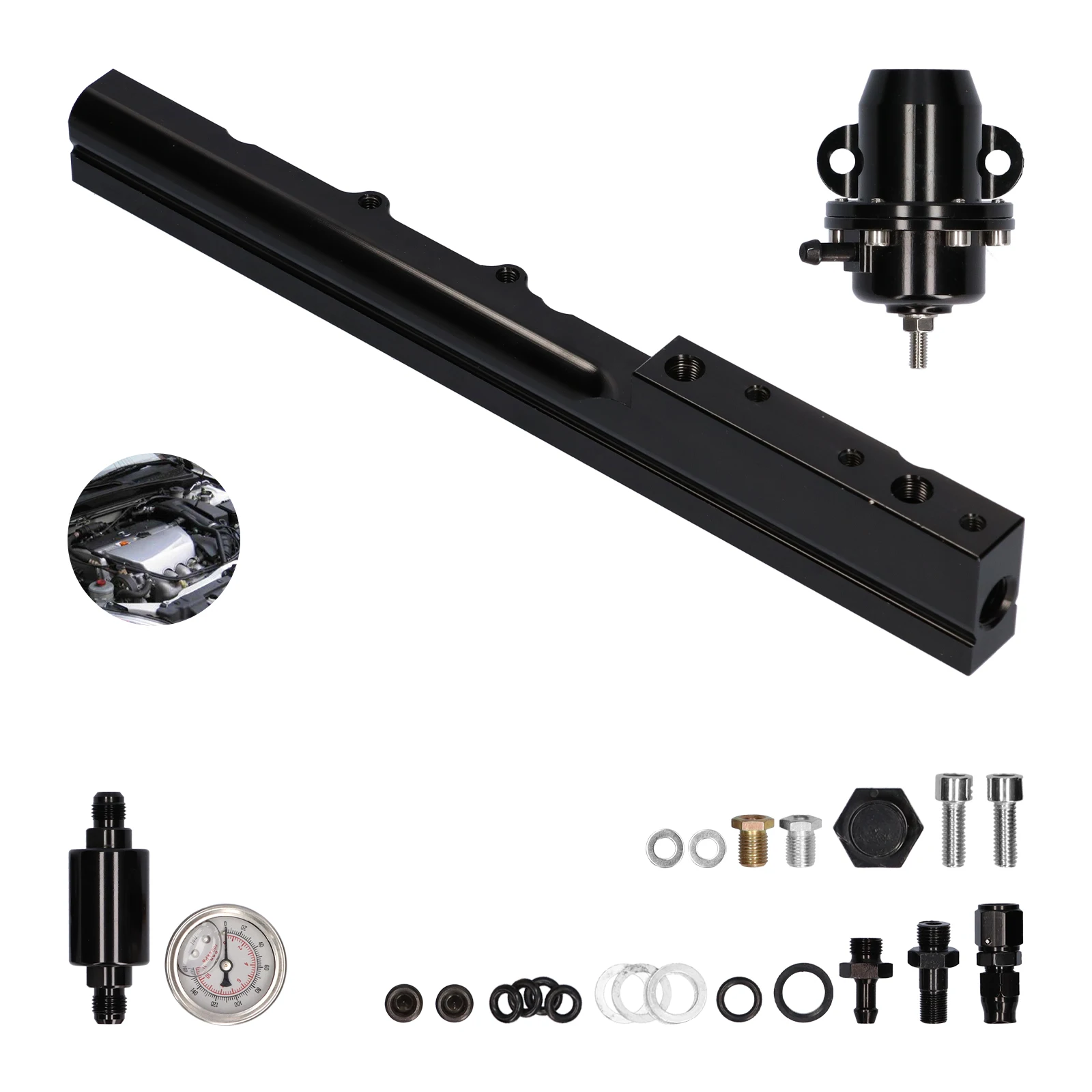 Манометр регулятора давления топлива и Furl Rail Kit инжектор Топливная рампа для Acura