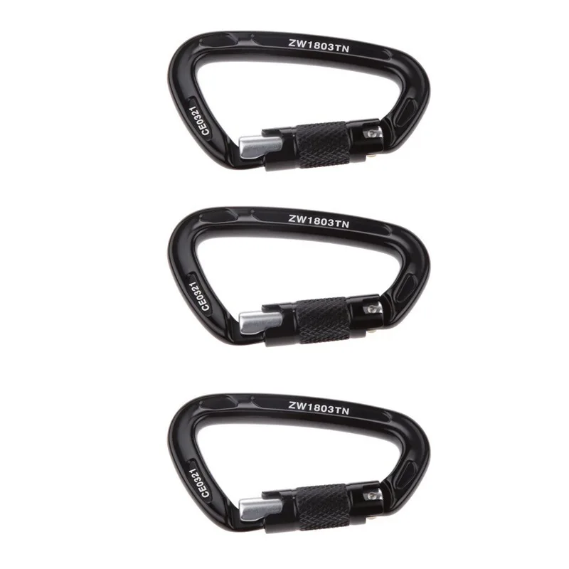 3 шт./упак. 24KN Алюминий карабин d образной пряжкой Обувь для альпинизма