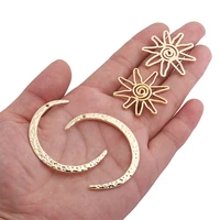 10pcs fashion glod color moon star charms pendants for jewelry making bracelet necklace diy handmade material accessories