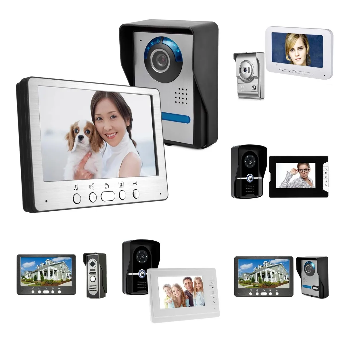 Видеодомофон Yobang для домашнего офиса домофон с функцией громкой связи 7 дюймов|door