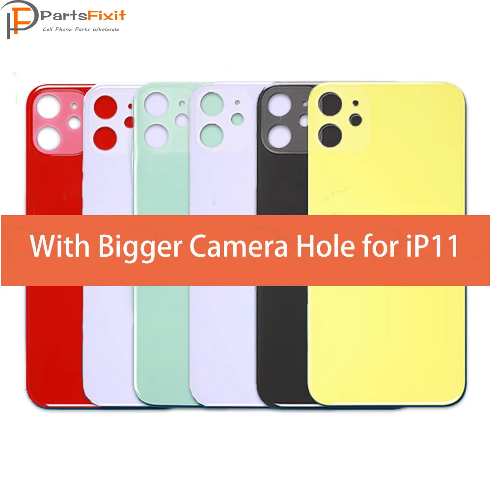 Заднее стекло премиум класса с большим отверстием для камеры iPhone 11 5 шт.|Корпусы и