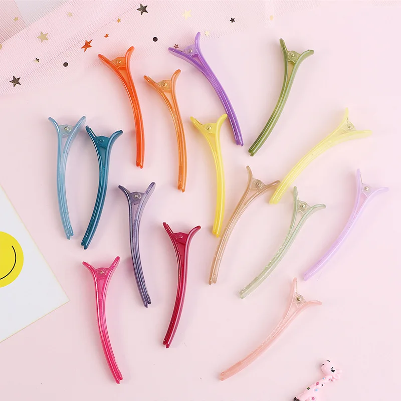 

Needle Clip Women 3pcs/set Jelly Color Salon Resin Duckbill Hair Barrettes For Women Styling Hairdressing Hair Clips