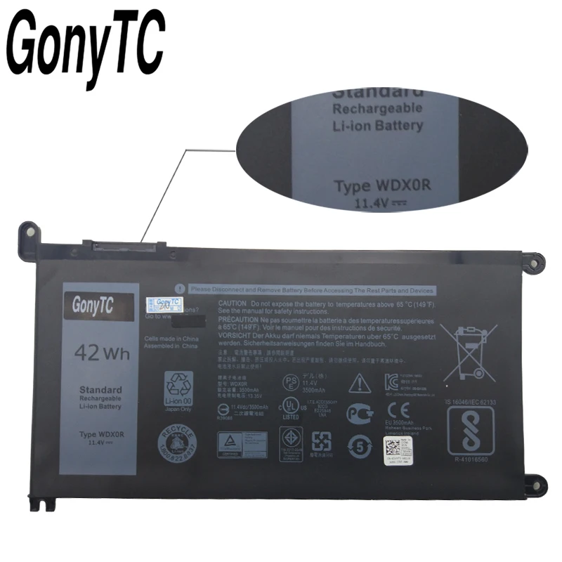 Аккумулятор WDX0R 42Wh для Dell Inspiron 15 7560 5538 5567 5568 7000 P61F Ins14 7460 D1525G WDXOR T2JX4 3CRH3 11 4