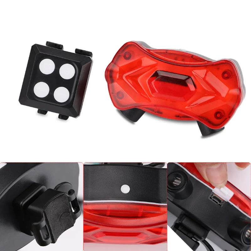 

XANES TL26 Bike Taillight Warning LED Lamp USB Bicycle Light Motorcycle E-bike Bike Bicycle Cycling for Camping Torch Lantern