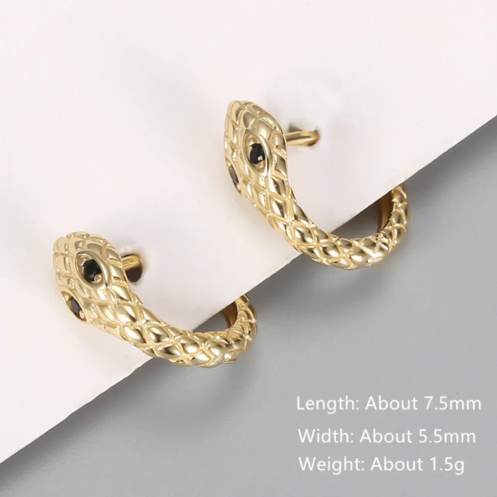 

2021 New FashionFavorite Beautiful Snake Shaped Female Metal Fashion Personality Trend Animal Women's Ring Earrings