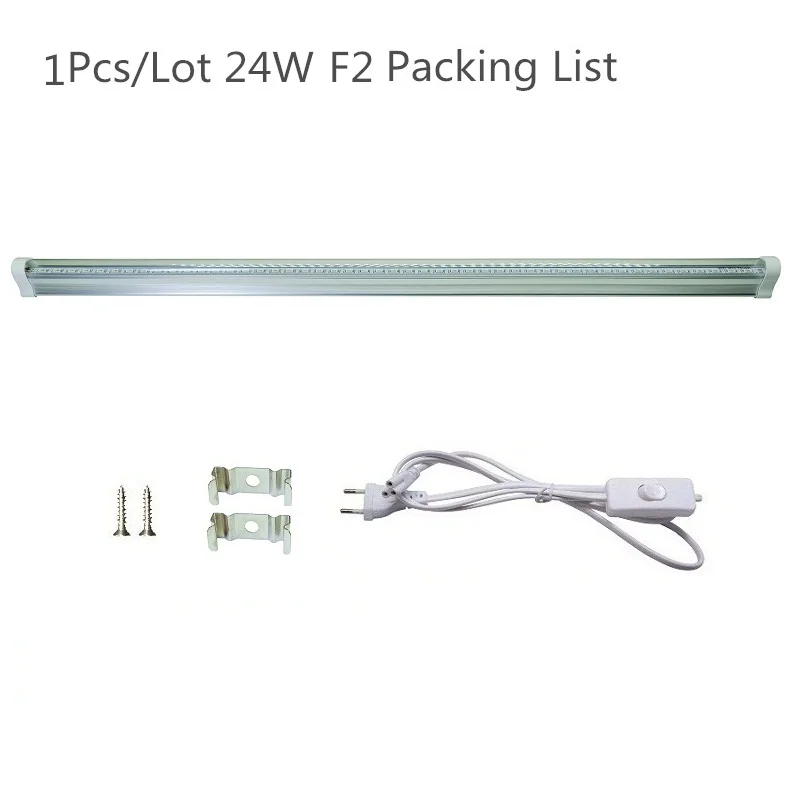 1Pcs 24W F2 Grow Led Gro светодиодный s Phyto лампы светодиодный светильник для растений 12 Вт 24 Вт светильник для растений светодиодный светильник для растений полный спектр светодиодный светильник для растений - Испускаемый цвет: 1Pcs 24W F2 Grow Led