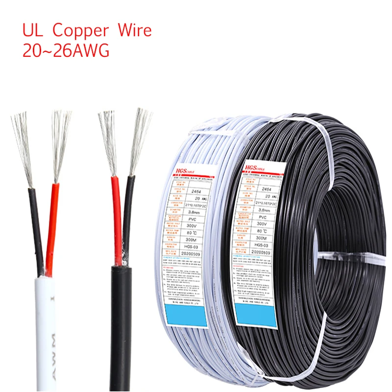 

1/2/5/10 Meter UL Copper Wire 20~26AWG Multi-Core Multi-Strand PVC Electrical Wire 1~1.5mm2 Copper Cable Car LED Lighting