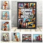 Видеоигра GTA 5 Grand Theft, автомобильное искусство, Декор, картина, качественная Картина на холсте, домашний декор, плакат, гостиная, Настенный декор