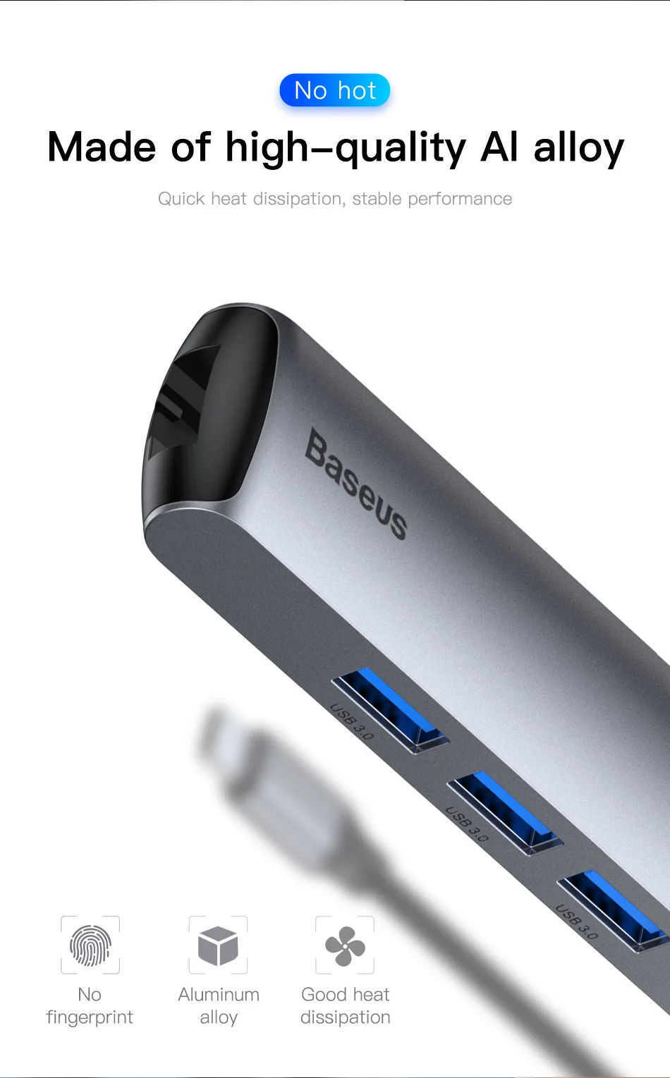 USB C концентратор Baseus type C для нескольких USB 3,0 концентратор HDMI адаптер док-станция для MacBook Pro huawei mate 30 USB-C 3,1 разветвитель порт type C концентратор