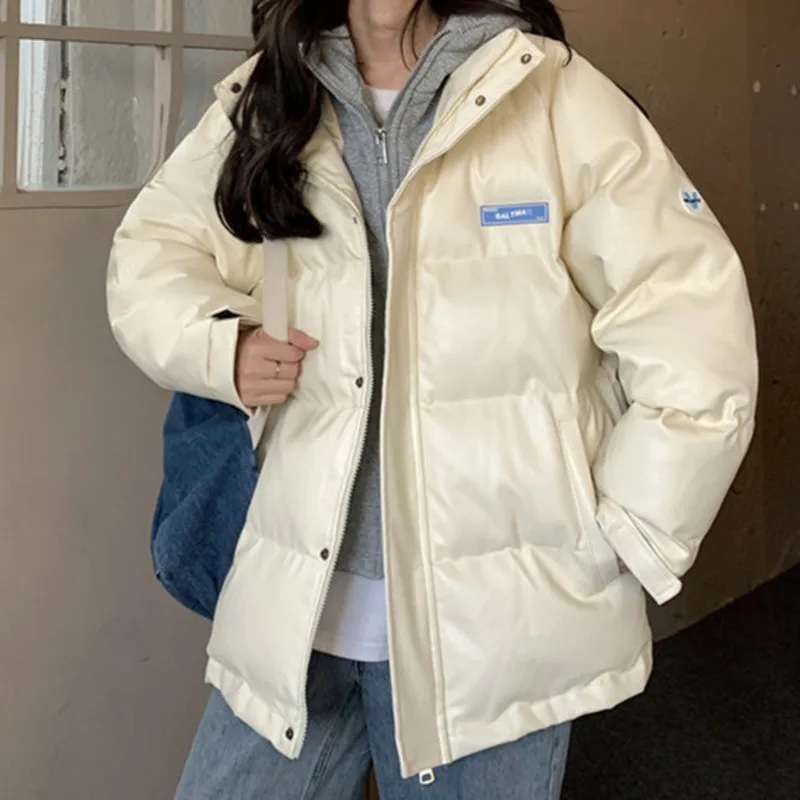 

Утепленное пальто на осень и зиму, универсальное корейское женское Новое модное Свободное пальто в стиле Instagram из двух частей с капюшоном и ...