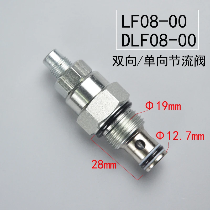 

Threaded Cartridge Hydraulic Adjustable Single and Two-way Throttle Valve LF08-00 DLF08-00 Flow Control NV08