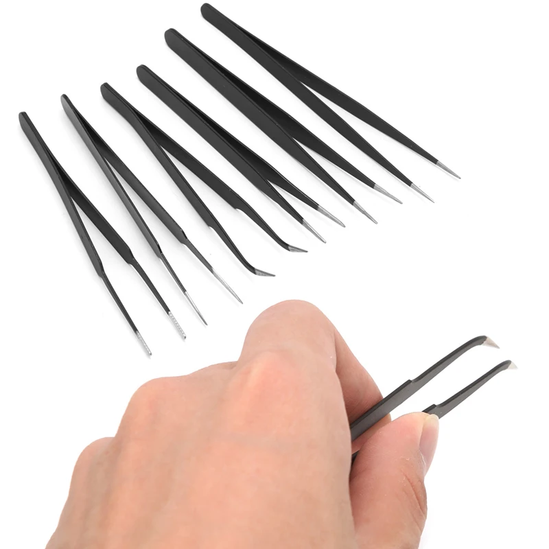 

Нержавеющая сталь Пинцет для бисера ногтей гель лак для выбор инструмента, сделай сам, ювелирное изделие Портативный