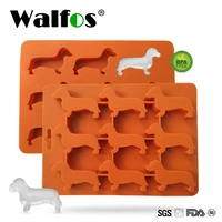 walfos creative silicone dachshund puppy shaped ice cube chocolate cookie mold diy home ice tray kitchen tools