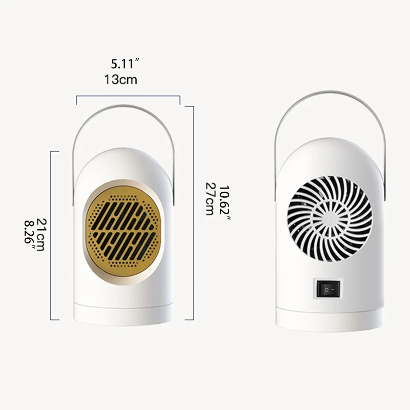

Home Mini Electric Heater Warm Winter Low Power Portable Bathroom Fast Heating Fan Heater Low Noise Hot Air Fan Ideal for 19QE
