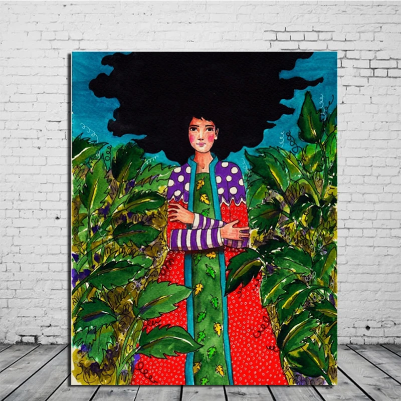 

Girl Wall Art Nordic Posters And Prints Canvas Painting Decorative Pictures For Office Living Room Home Decor Unframed