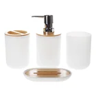 1 набор чашка для зубной пасты, поднос для хранения мыла, аксессуары для ванной комнаты, набор туалетных принадлежностей (белый)