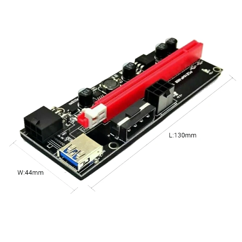 

4Pcs PCI-E Express 1X to 16X Riser 009S Card Adapter PCIE 1 to 4 Slot Port Multiplier Card for BTC Bitcoin Miner Mining