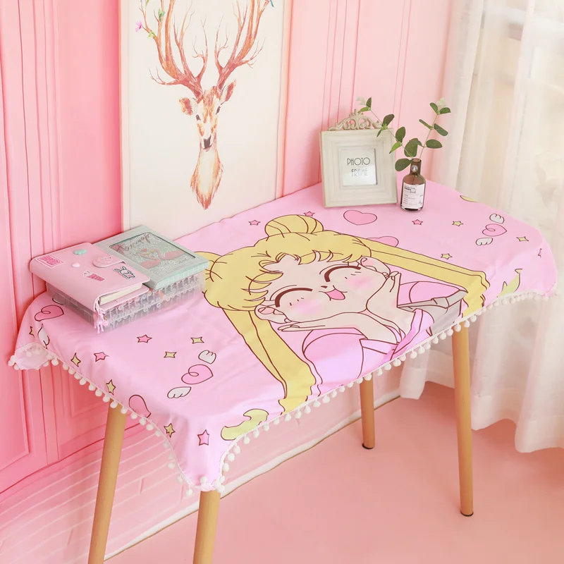 

5 style Sailor Moon plush tablecloth kawaii room decor household products Water and oil proof Exquisite gifts for girls