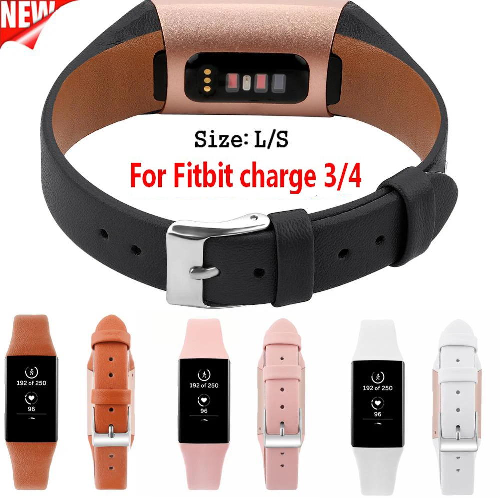 Ремешок из натуральной кожи L/S для Fitbit Charge 4 Band сменный Браслет смарт браслета