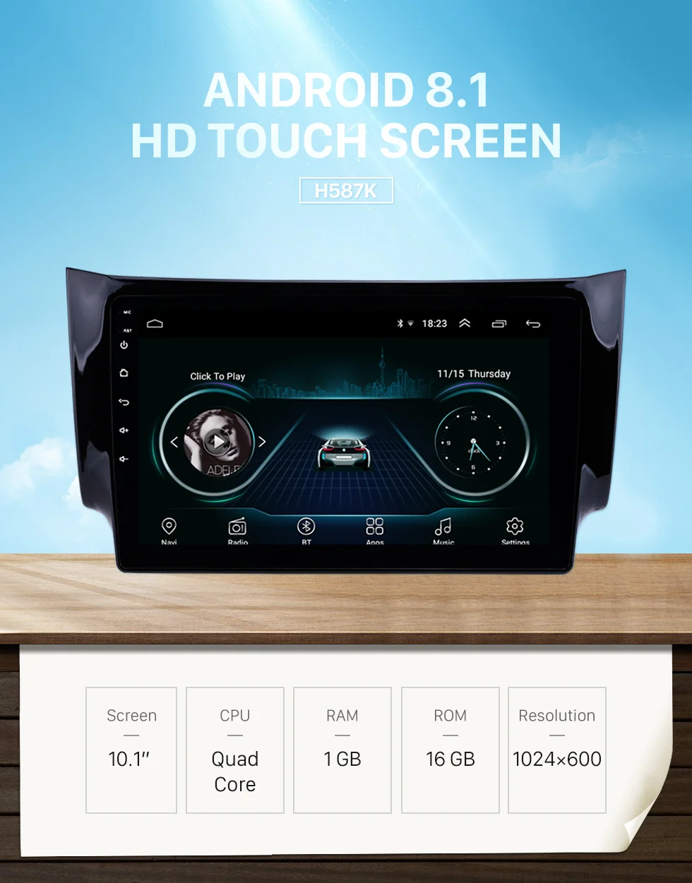 Seicane 10," Android 8,1 сенсорный экран радио Bluetooth gps навигационная система для 2012- NISSAN SYLPHY управление рулевым колесом