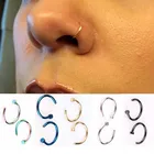 Кольцо для носа из хирургической стали, искусственное кольцо для носа, кольца для губ, носа, маленькое тонкое пирсинг