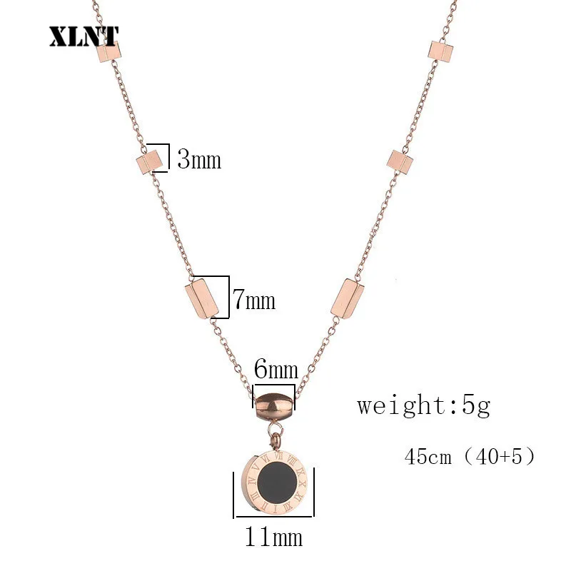 Новое поступление Женское Ожерелье XLNT из нержавеющей стали под розовое золото с