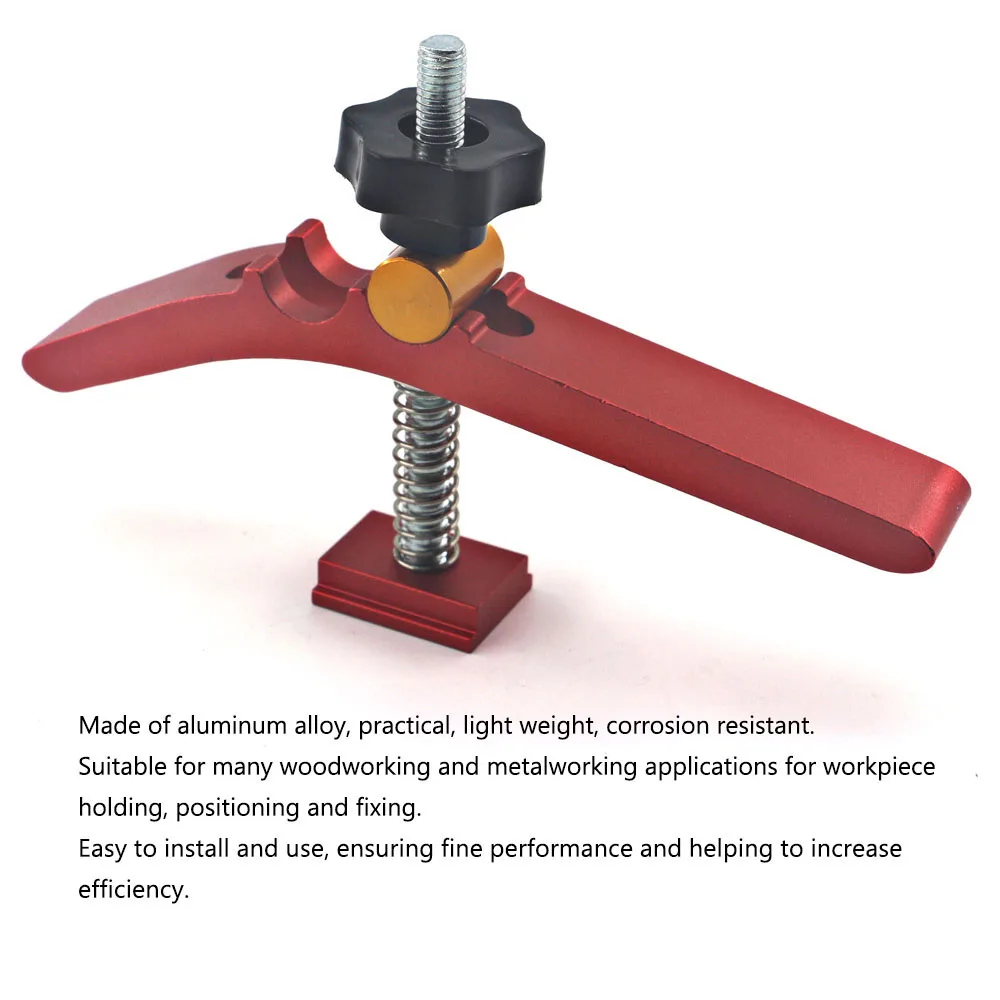 

Aluminum Alloy Quick Acting Hold Down Clamp T-slot T-track Clamp Set Woodworking Tools Hold Down Clamp