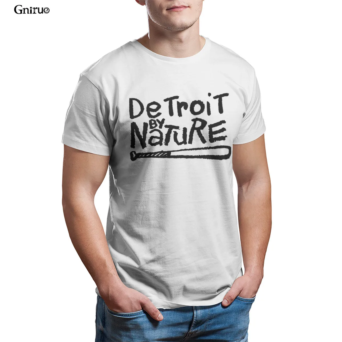 

Wholesale Detroit By Nature Unisex Super Soft T-Shirt Black Red Oversized Groot Men Clothing 101877