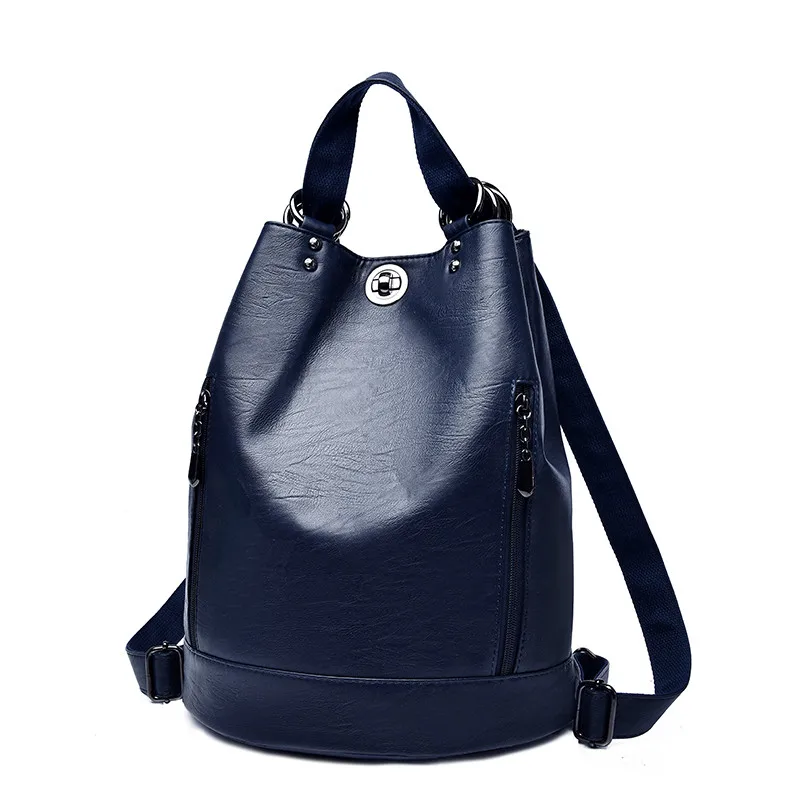 

Women's Backpack 2021 Travel Large Backpack PU Leather Handbag Schoolbag For Girls Women's bag Female Shoulder Back mochila