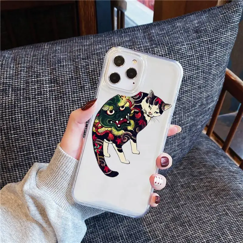 

Animal cat dog mouse Phone Case Transparent for iPhone 11 12 8 7 6 5 s mini pro X XS XR MAX Plus SE soft funda